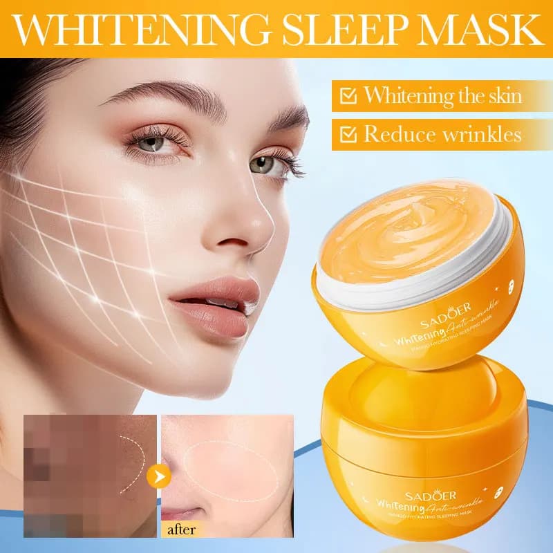 Maschera per dormire SADOER Mango Sbiancante Antirughe Maschera per dormire idratante e idratante alla frutta