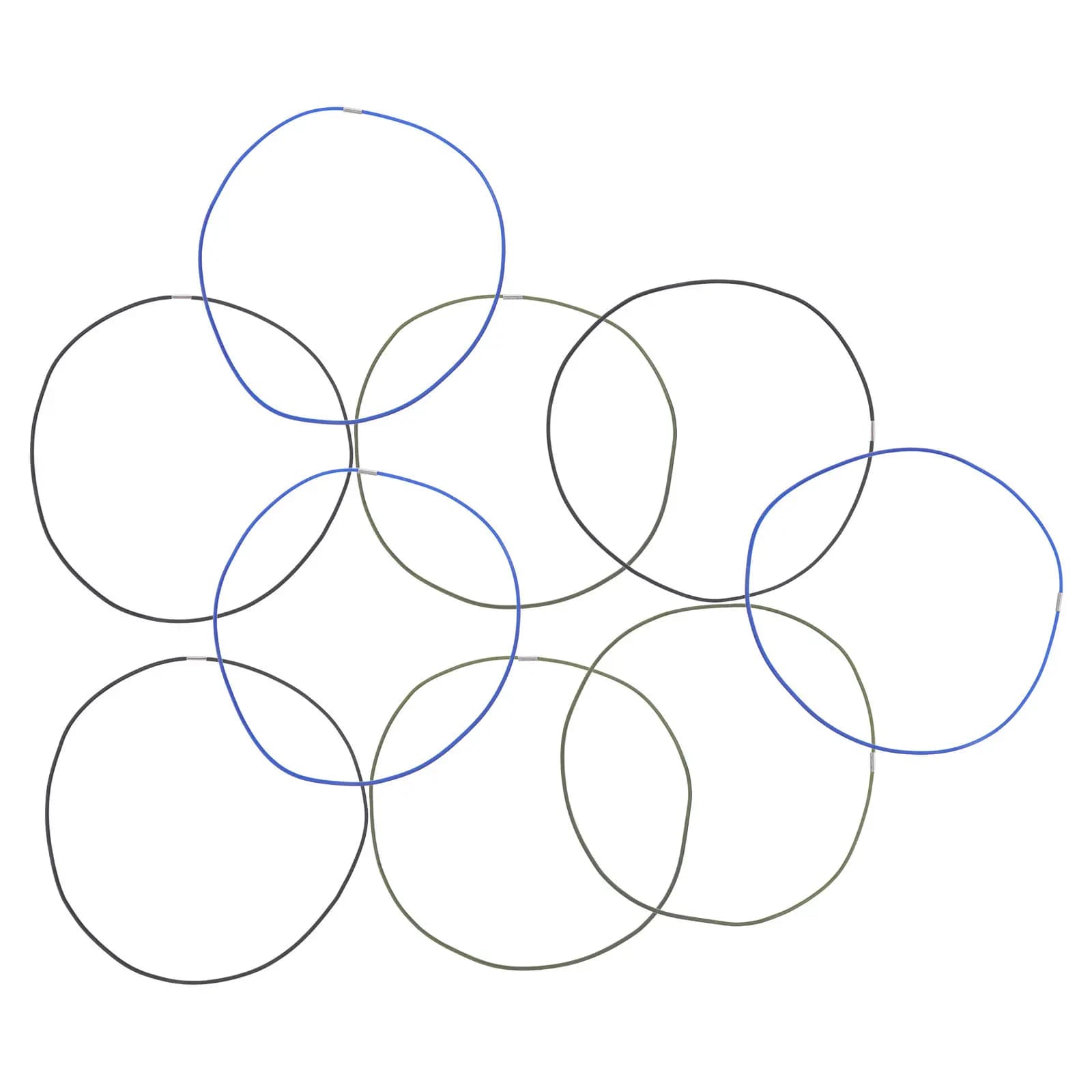 9 Pezzi di Elastici per Bidoni della Spazzatura, Corde Elastiche con Connettori in Acciaio Inossidabile per Casa, Ufficio e Contenitori per il Riciclaggio all'Aperto