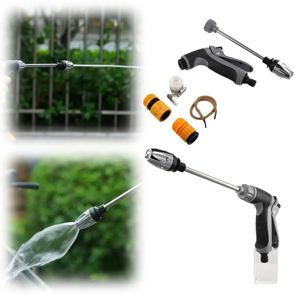 Pistola ad Acqua Portatile ad Alta Pressione, Regolabile, in Metallo, per Lavaggio Auto, Irrigazione Giardino, Ugello Spruzzatore, Schiuma