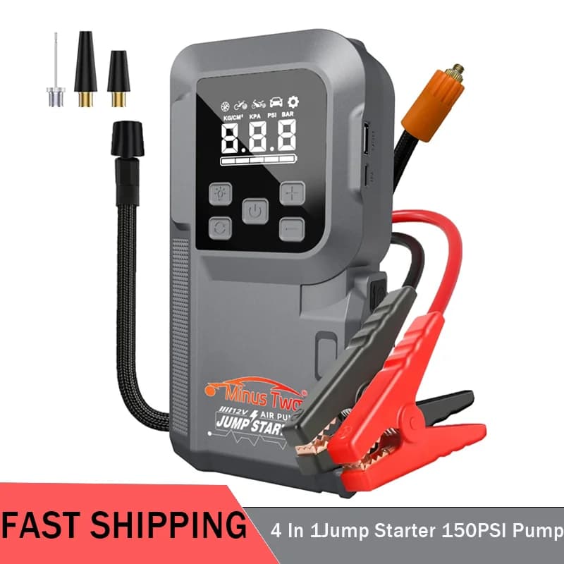 Avviatore di Emergenza 3000A, Avviatore Batteria Auto 12V, Ricarica Rapida 65W 10000mAh per Motori Benzina 6L e Diesel 4L con Booster