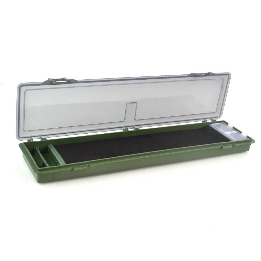 Portafoglio porta attrezzi da pesca alla carpa Hirisi, scatola organizer per rig con tavola rigida per hair rig e perni per accessori da rig per la pesca alla carpa