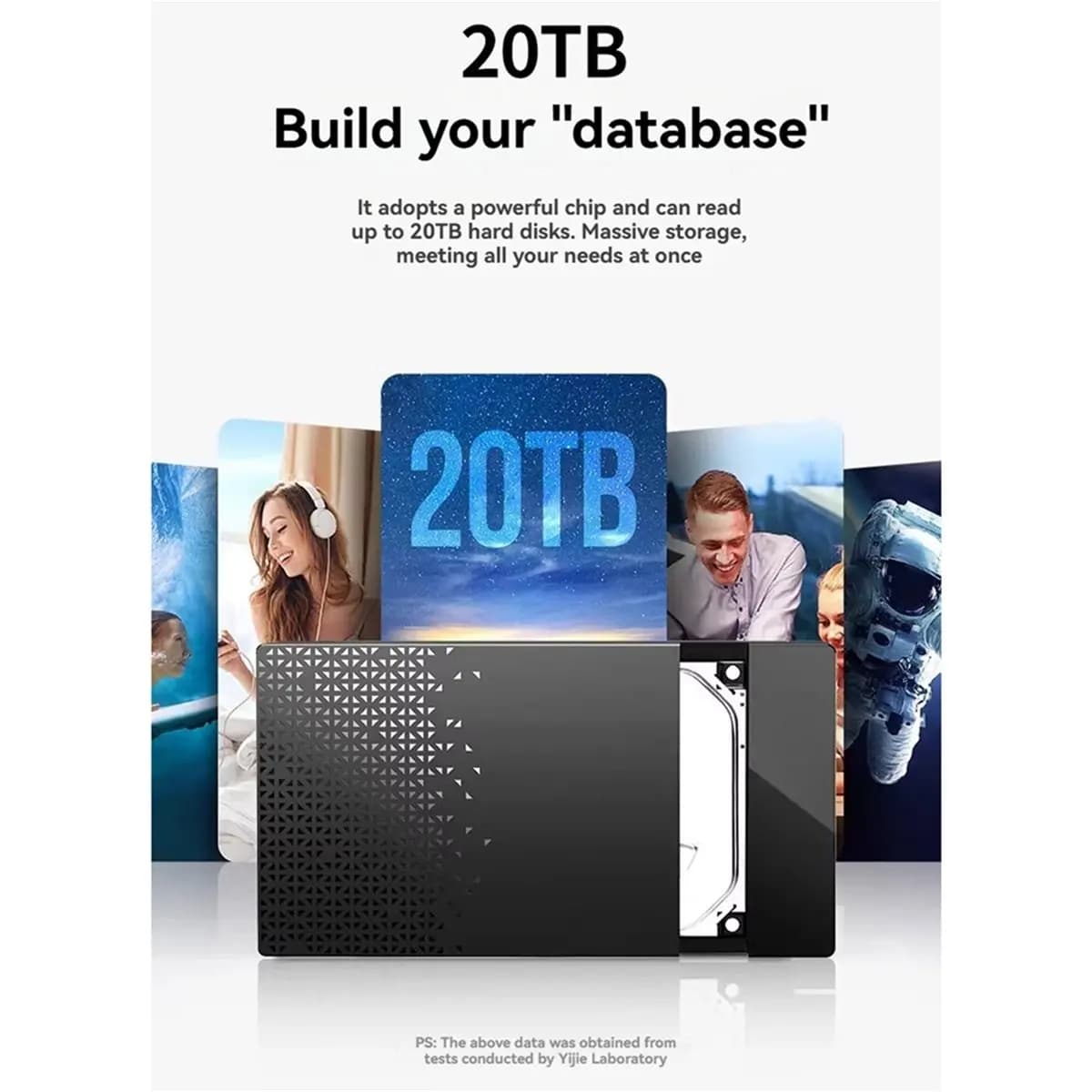 Vogue Custodia per disco rigido da 3,5 pollici Custodia per disco rigido esterno USB3.0 SATA a USB3.0 Adattatore per custodia per disco rigido esterno SPINA UE