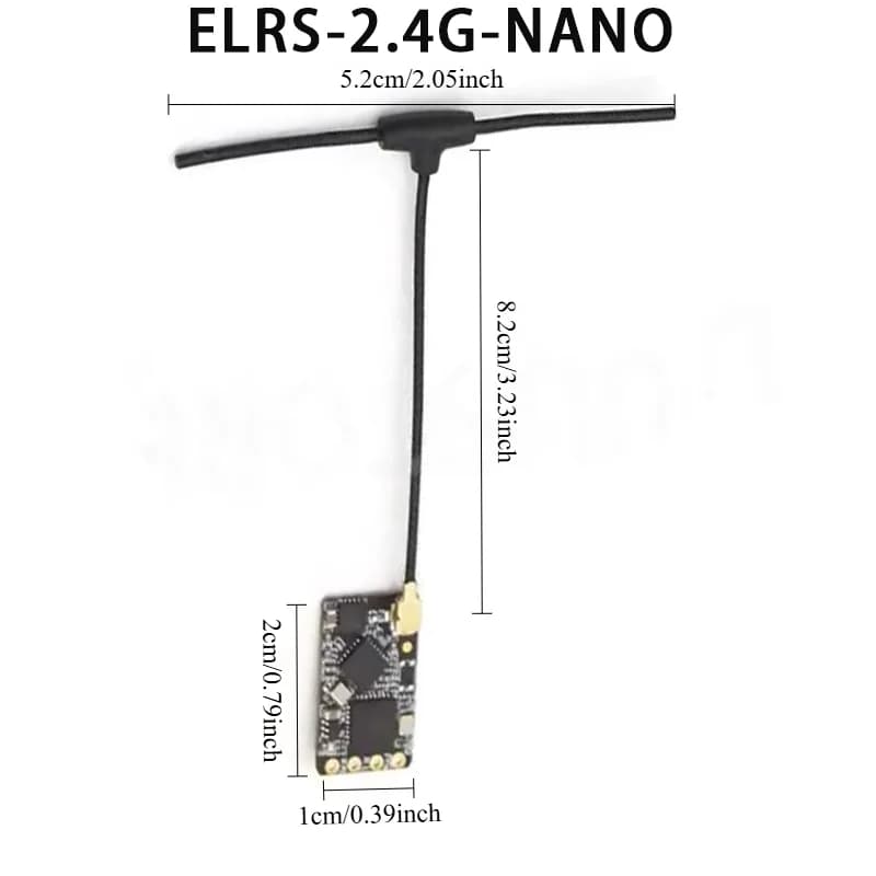 BETAFPV ELRS Ricevitore NANO 2400 RX da 2,4 GHz a lungo raggio per drone FPV, SX1281+ESP8285, alimentazione TX da 100 mW, connettore IPEX1, aggiornamento WiFi