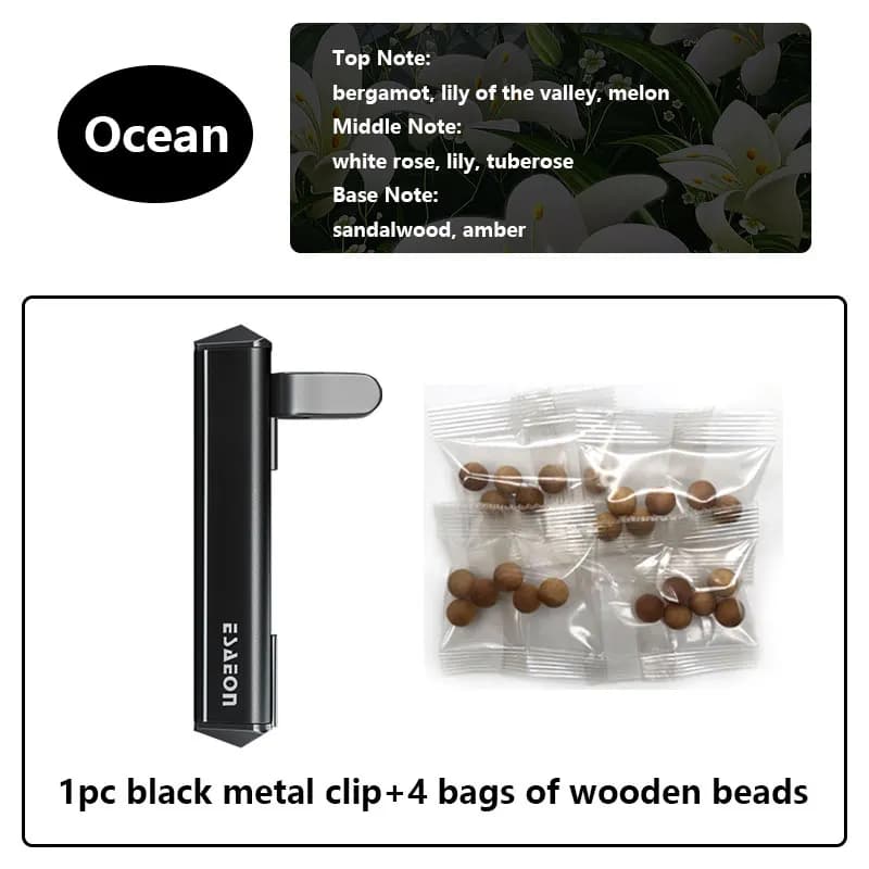 Perfumed clip for Air Bottles Conditioned Auto for Toyota Corolla, Prado, Costa, Gravia, Crown - Fragrance Auto, Aromatherapy with Wood Beads