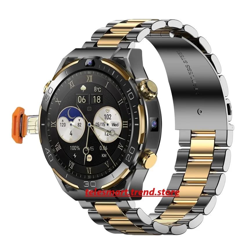 Global Android 10 Smartwatch MTK MT6762 Octa-core CPU 4G Lte Smart Watch 6GB Ram 128GB Rom API 29 Doppia fotocamera Wifi Gps Sim Card