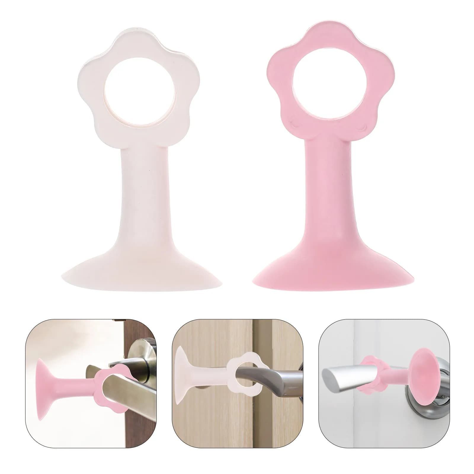 Set di 4 Protezioni per Maniglie e Pareti in Silicone, Paracolpi per Porte, Accessori per la Casa
