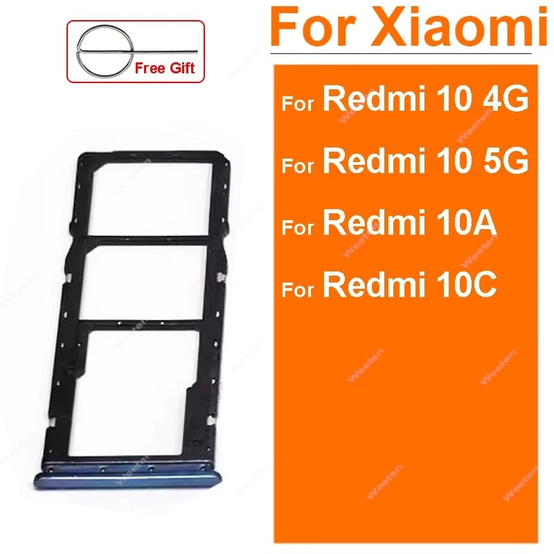 Vassoio della scheda SIM per Xiaomi Redmi 10X 10A 10C 4G 5G Slot per scheda SIM Lettore di schede SIM Supporto Cavo a nastro flessibile Riparazione Parti di ricambio