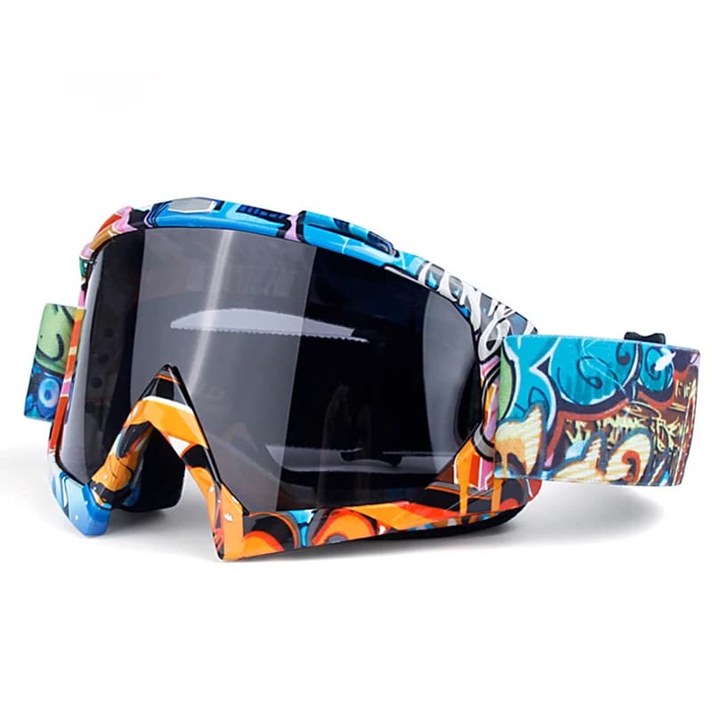 Occhiali da Motocross per Uomo, per Fuoristrada, Sci e Sport, 100% Antivento, Maschera da Motocross