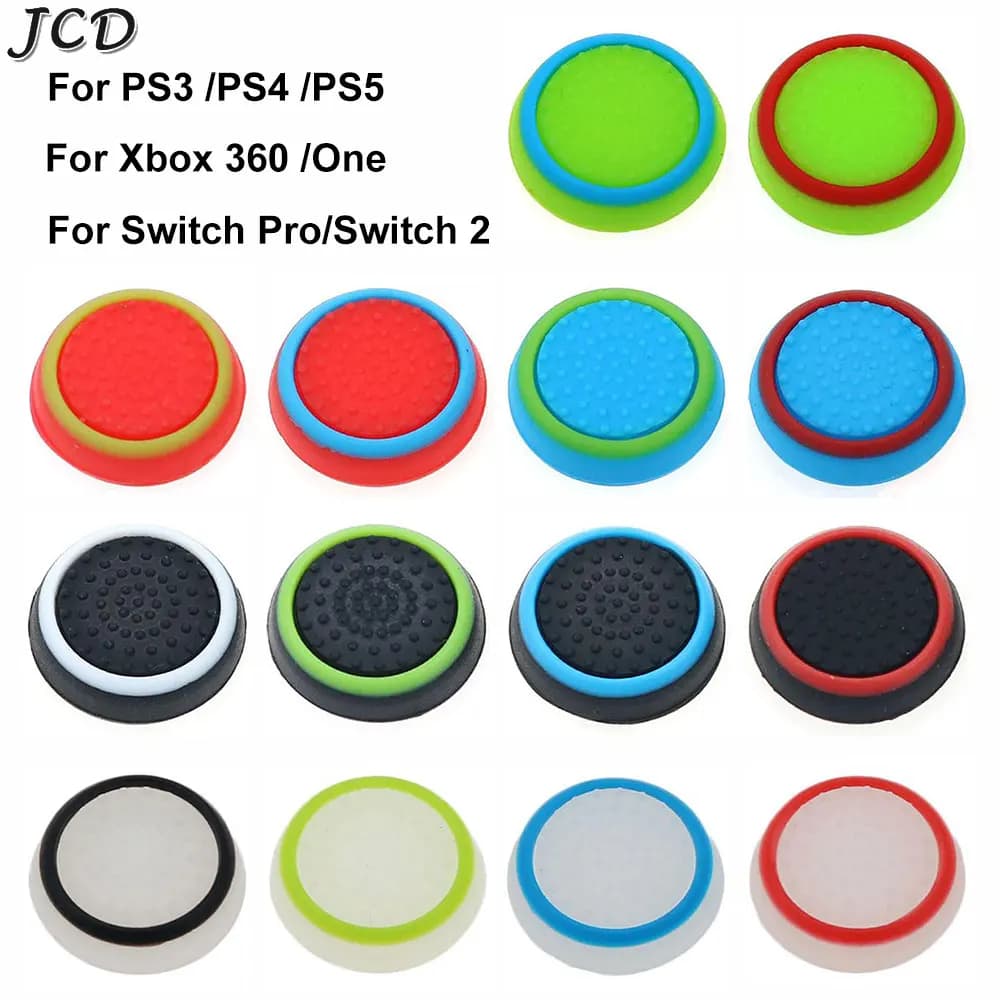JCD 4 pz Thumb Stick Grip Caps Per PS5 PS4 PS3 Xbox 360 One Switch 2 Pro Controller Silicone Joystick Grips Copertura Accessorio