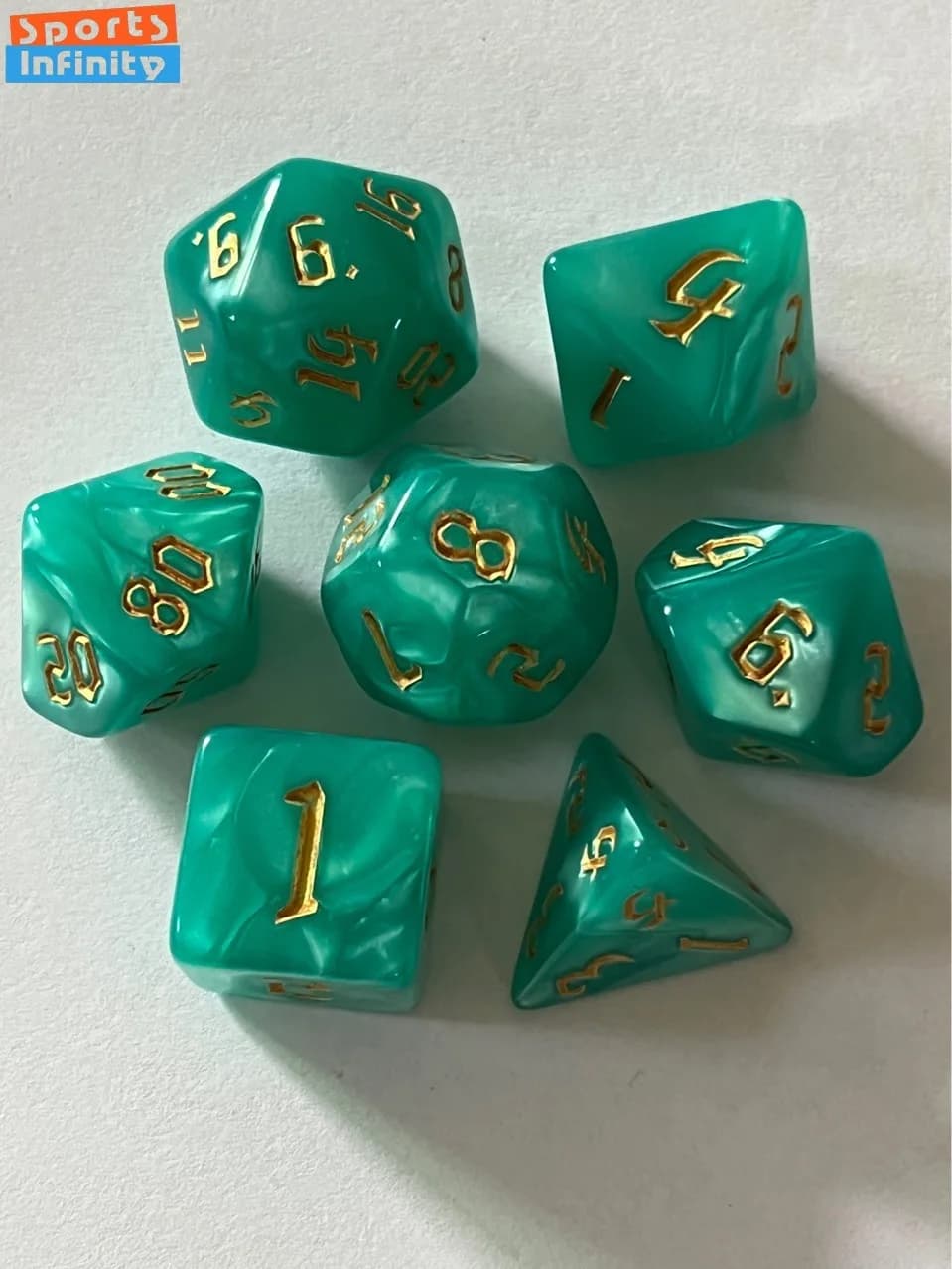 7 pz/set Modello di Perla Macron Colore Dadi Poliedrici Numero di Intrattenimento Set di Dadi DND RPG Running Team Gioco Da Tavolo Dnd Dice Set