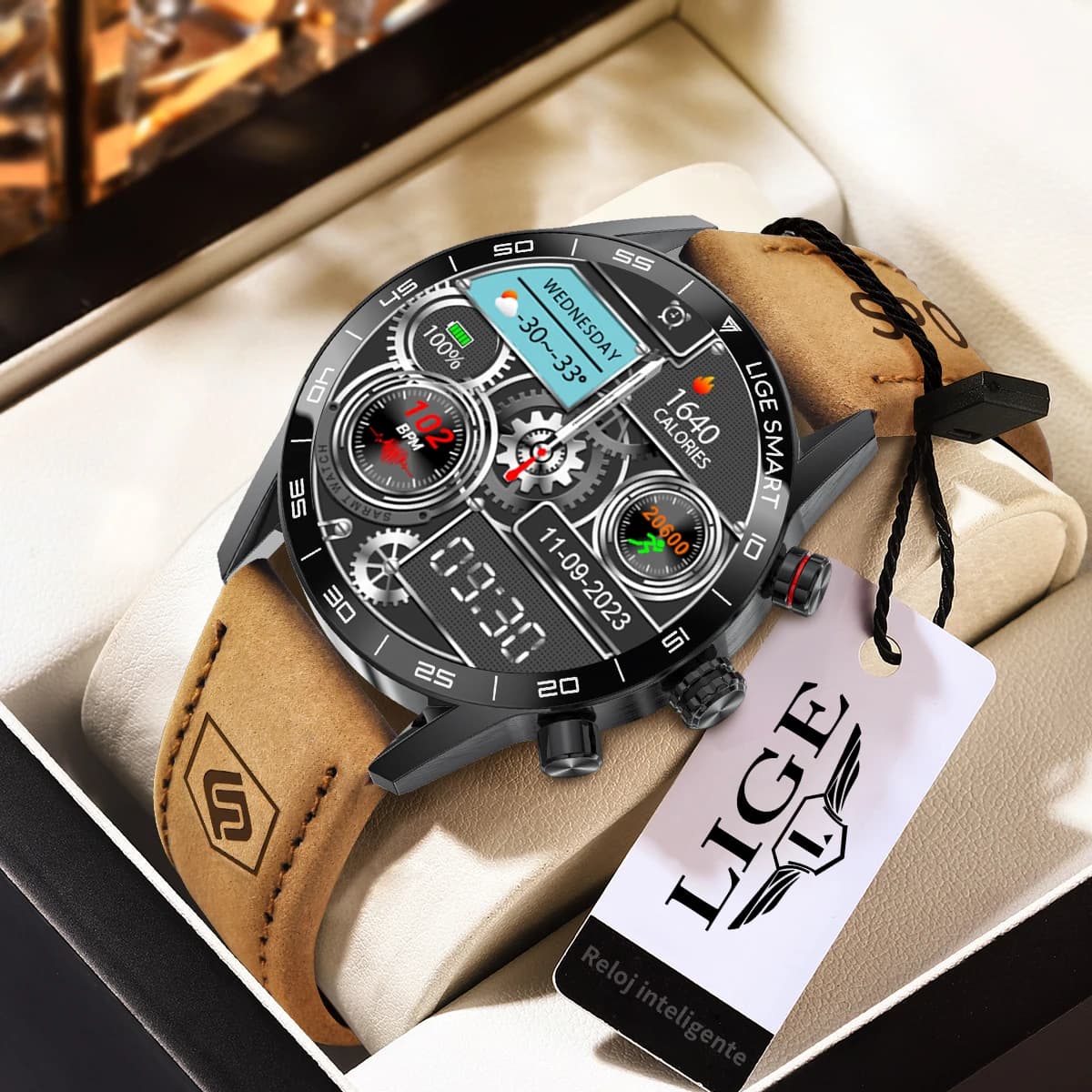 LIGE 2024 Nuovo Robusto GPS Militare Astuto Della Vigilanza Degli Uomini AMOLED HD Schermo di Frequenza Cardiaca Chiamata Bluetooth Impermeabile SmartWatch Esterno