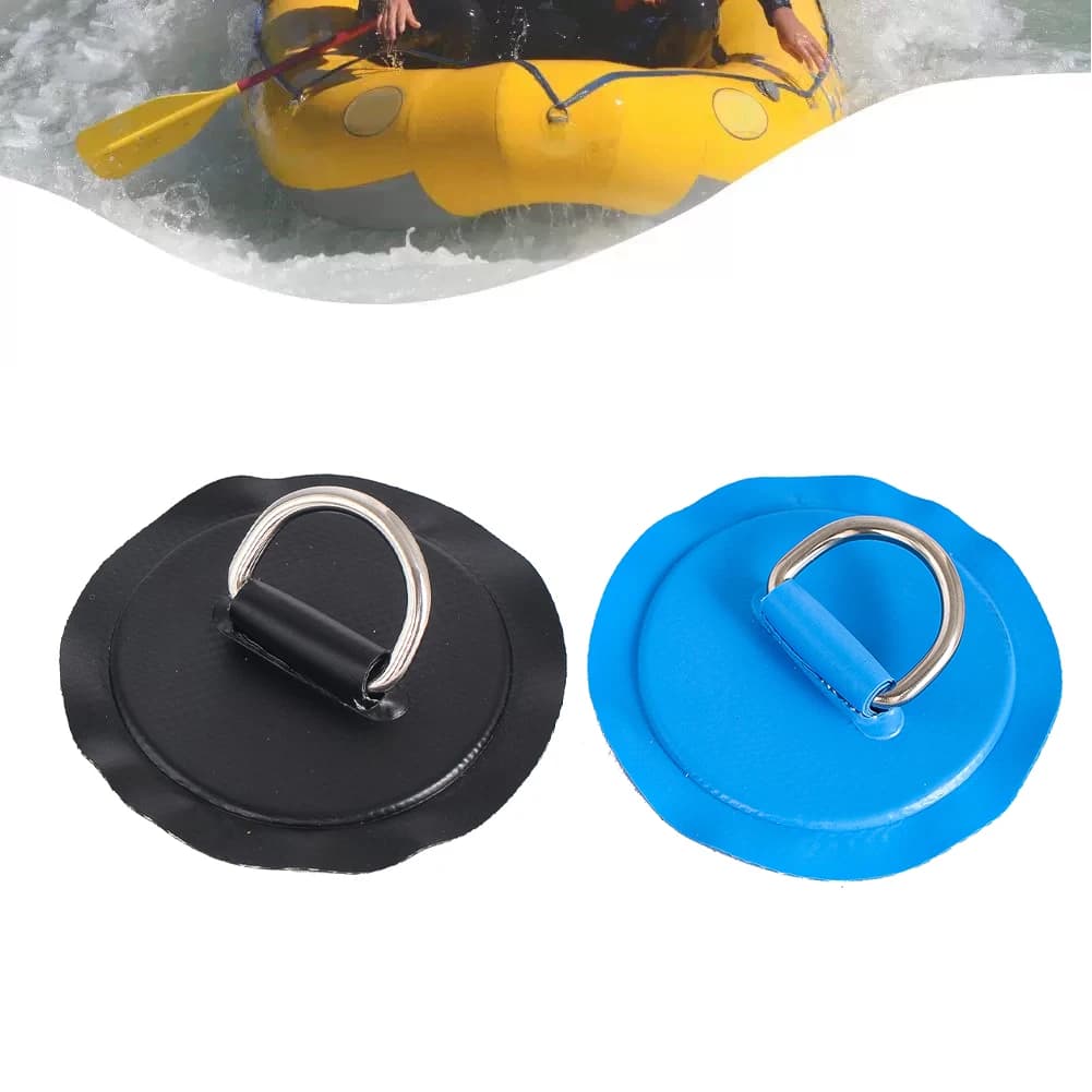 2 pz Patch Adesiva Kayak Corda Fibbia Gonfiabile Barca di Fissaggio Cravatta Gancio di Ancoraggio Forte PVC Kit di Riparazione Accessorio Canoa Zattera Gommone