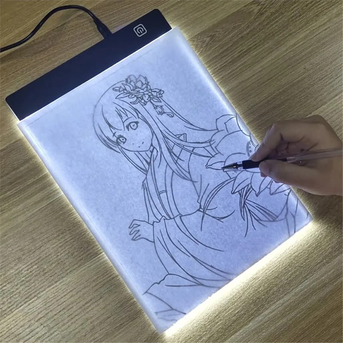 Blocco note da disegno A5 LED per bambini: lavagna luminosa dimmerabile a 3 livelli con impostazioni regolabili Strumenti per tavolette da disegno