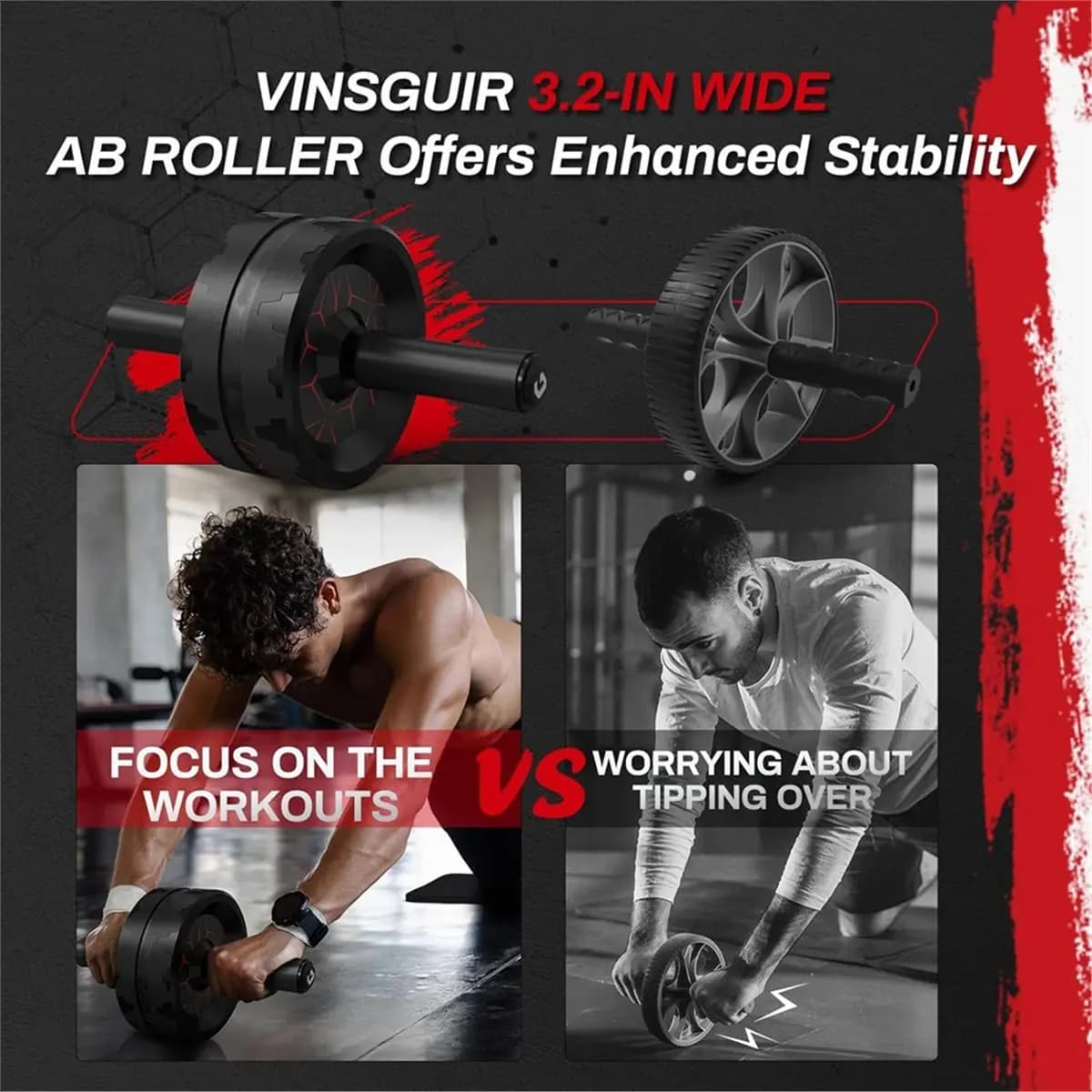 2026 Trend Ab Roller Wheel, Enhanced Stability and Comfort for Home Gym Core Strengthening