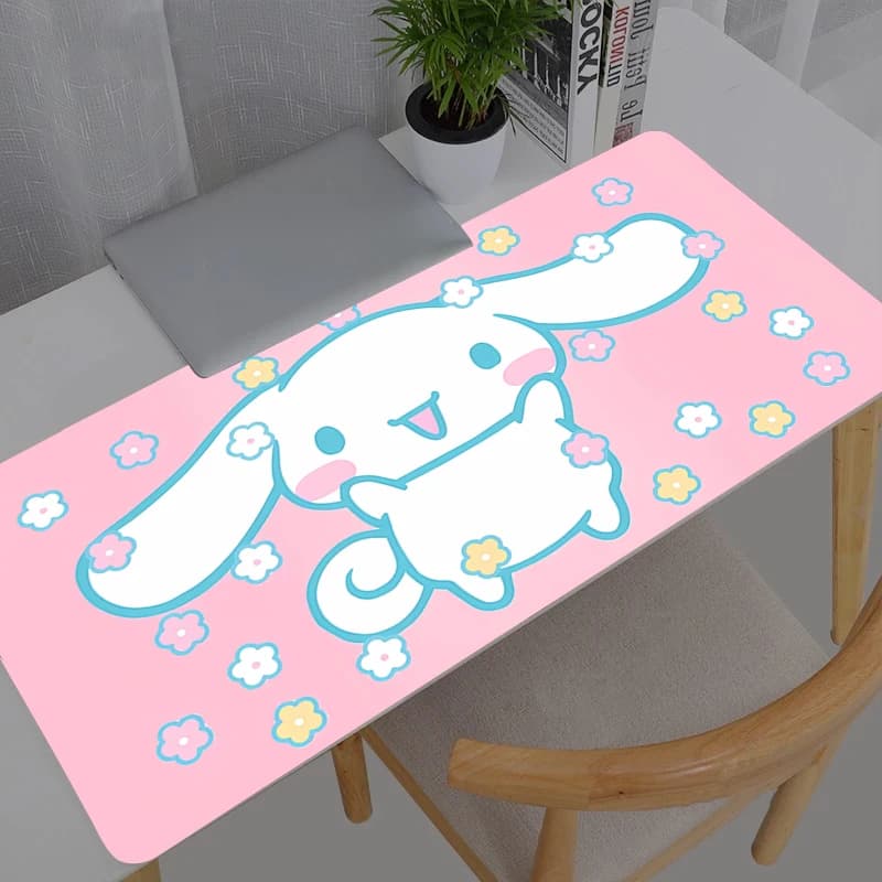 Tappetino per mouse grande Cinnamoroll Sanrio PC Computer Gamer Kawaii Accessori da gioco Mousepad Tastiera Tappetino da scrivania Tappeto da tavolo