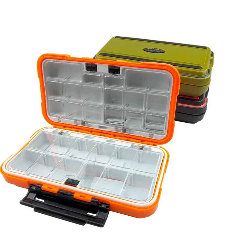 20*12*5 cm Fishing equipment box Double side Raincoat Hook Catch Storage box Carp fly fishing accessories 30 compartments B366