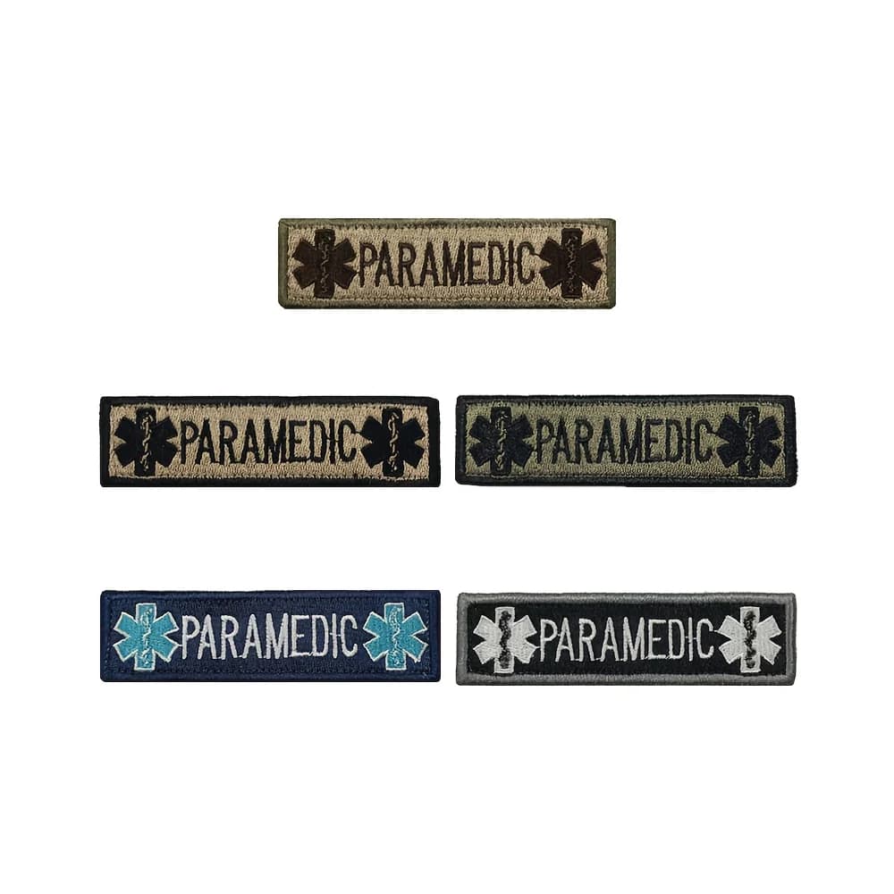 1pc Star Of Life PARAMEDIC Rescue Distintivo ricamato Panno Hook & Loop Toppe Zaino tattico, Gilet tattico Accessori per cappelli