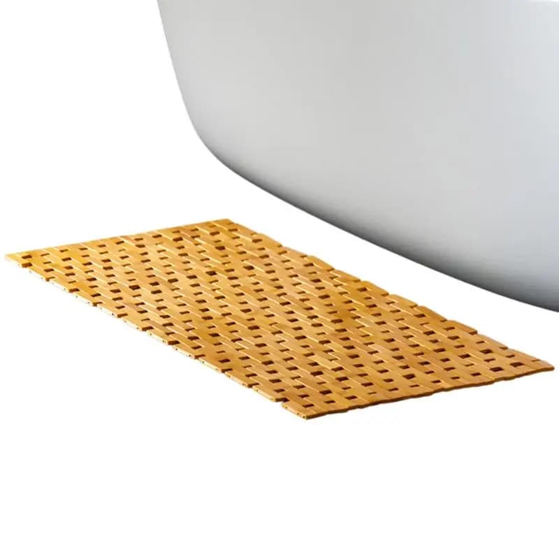 Tappetini per doccia in legno Tappetino per doccia naturale Tappetino da bagno impermeabile in legno Tappetino in tessuto resistente agli agenti atmosferici Tappeto da bagno antiscivolo per vasca da bagno