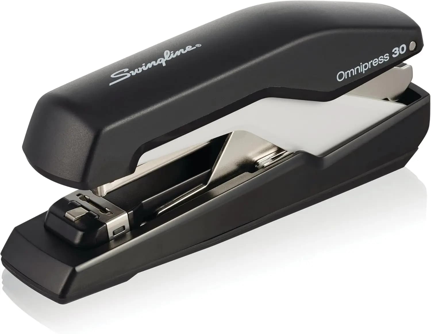 Cucitrice Press Anywhere, capacità 30 fogli, utilizzo ergonomico a mano o da scrivania, nero/grigio