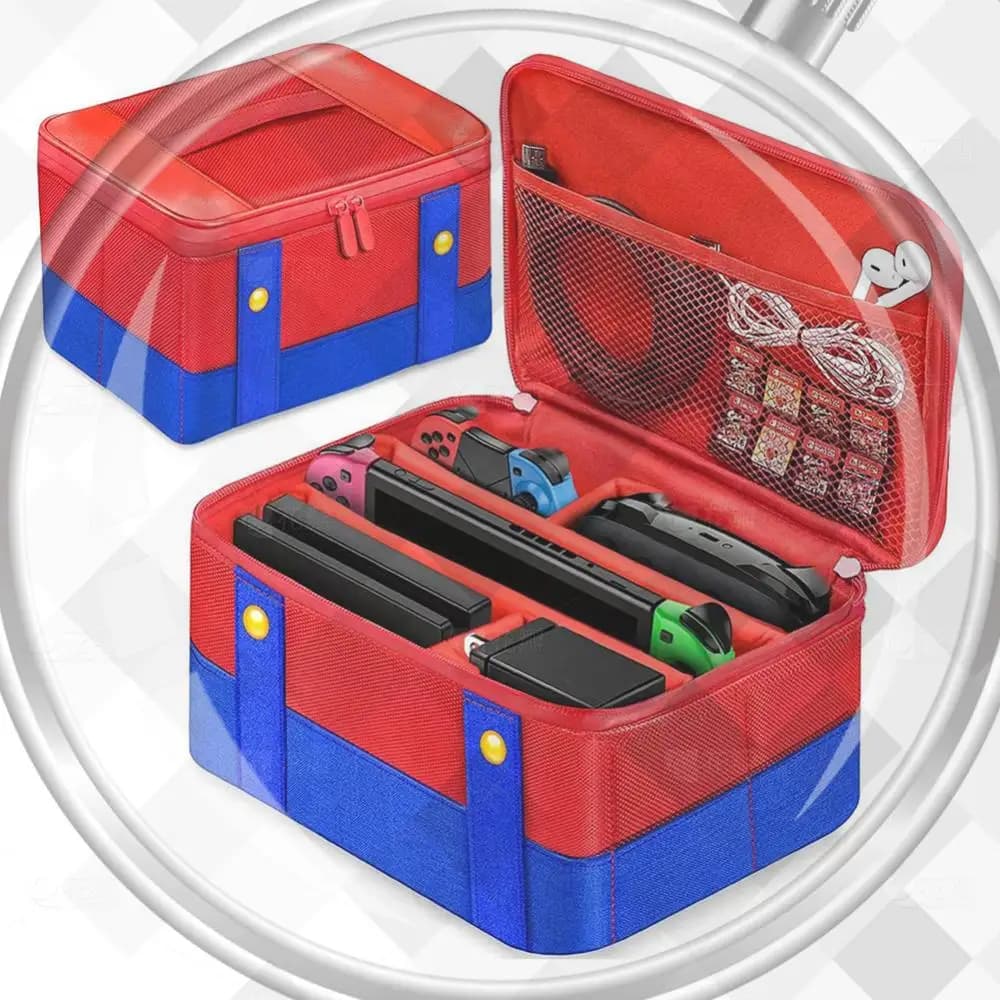 Custodia Portatile Antiurto per Schede di Gioco, Borsa da Viaggio Antigraffio per Console Nintendo Switch/OLED e Controller Pro