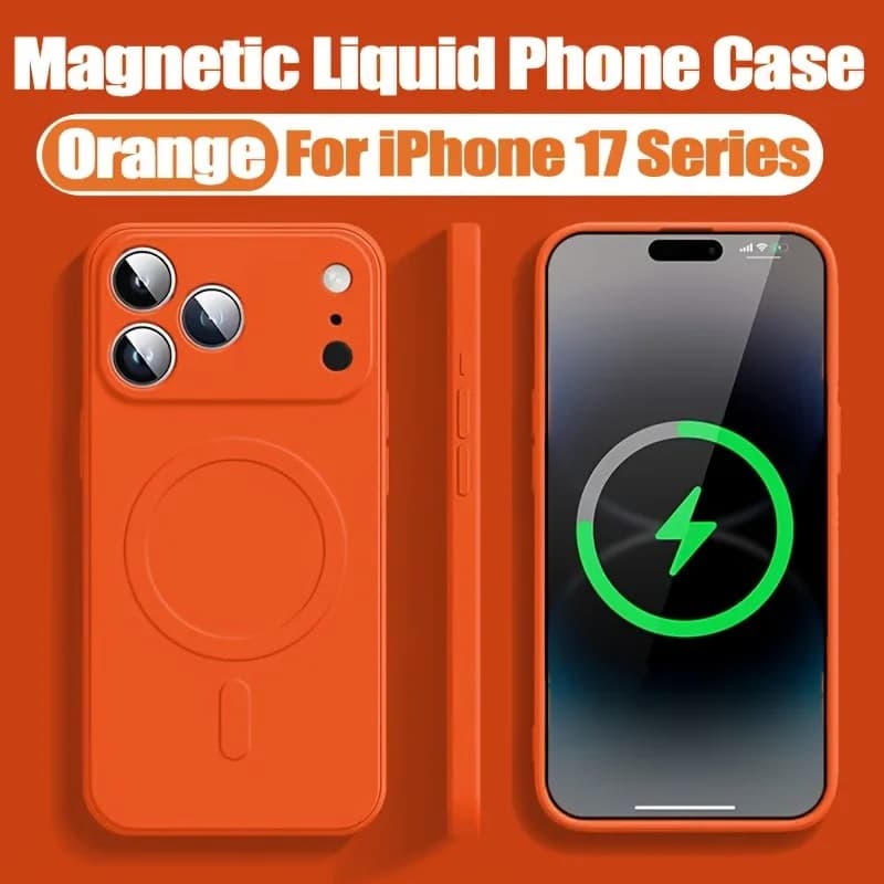 Custodia per telefono in silicone liquido originale per iPhone 17 16 15 14 13 12 Pro Max Plus per copertura magnetica Magsafe per iPhone17 16 Pro Max
