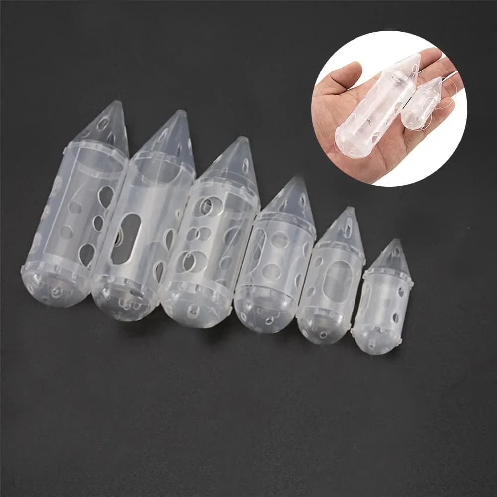 1 Pezzo Cesto Porta Esche Trasparente per Pesca, Ideale per Carpe e Pesca Sportiva, Alimentatore per Esche Vive