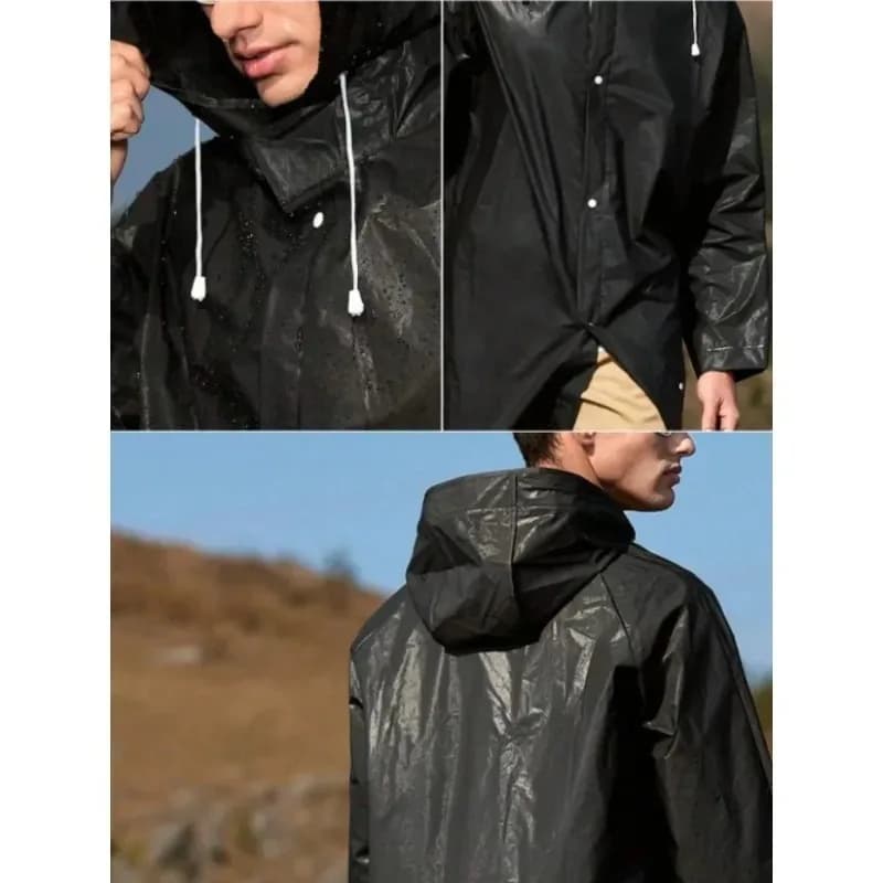 Waterproof Raincoat EVA Adults Thicken Waterproof Hood Women Camping Outdoor Clothing Rain Coats For Rainwear