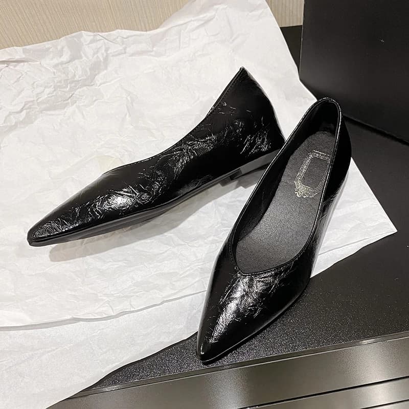 Scarpe da Donna Sexy con Tacco Alto a Punta Argento, Rialzo Interno, Ballerine, Mocassini Europei, Taglie Grandi fino al 42