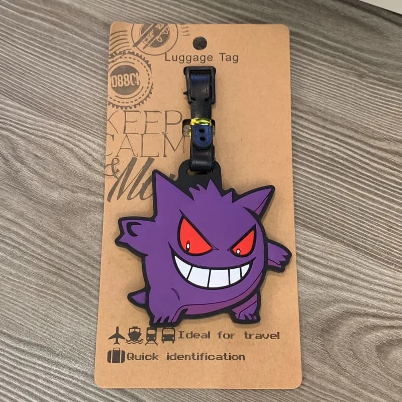 Pokemon PVC Leather Luggage Tag Suitcase Identifier Label Baggage Boarding Bag Tag Name ID Address Holder Travel Accessories
