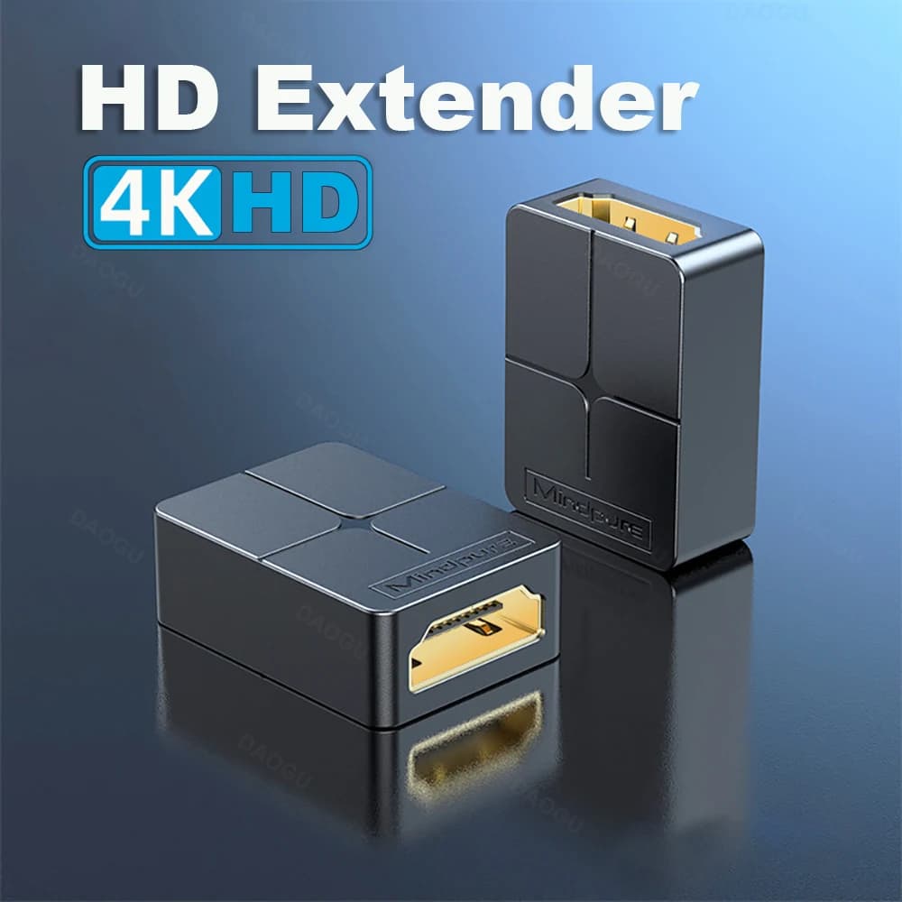 HDMI 4K HD compatible cable mating adapter from female to female extension cable connector for 1080P portable TV