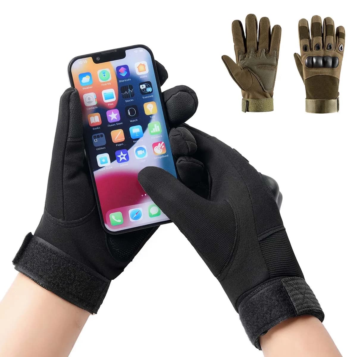 Motorcycle Gloves Touch Screen Motorbike Riding Breathable Motocross Gloves Bullet Shooting Combat Anti Slip All Finger Gloves