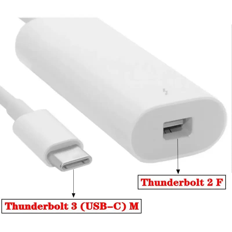 USB-C Thunderbolt 3 to Thunderbolt 2 Adapter Converter Cable A1790 MMEL2AM/A for Apple Macbook Pro Air Display Mac mini Mac Pro