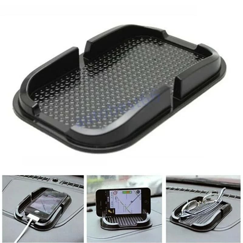 1PC Car Mobile Phone Holder NonSlip Dashboard Mat Pad Anti-Skid Sticky Grip Mount Black High Quality Anti-Slip Mat 15.5*10*2cm