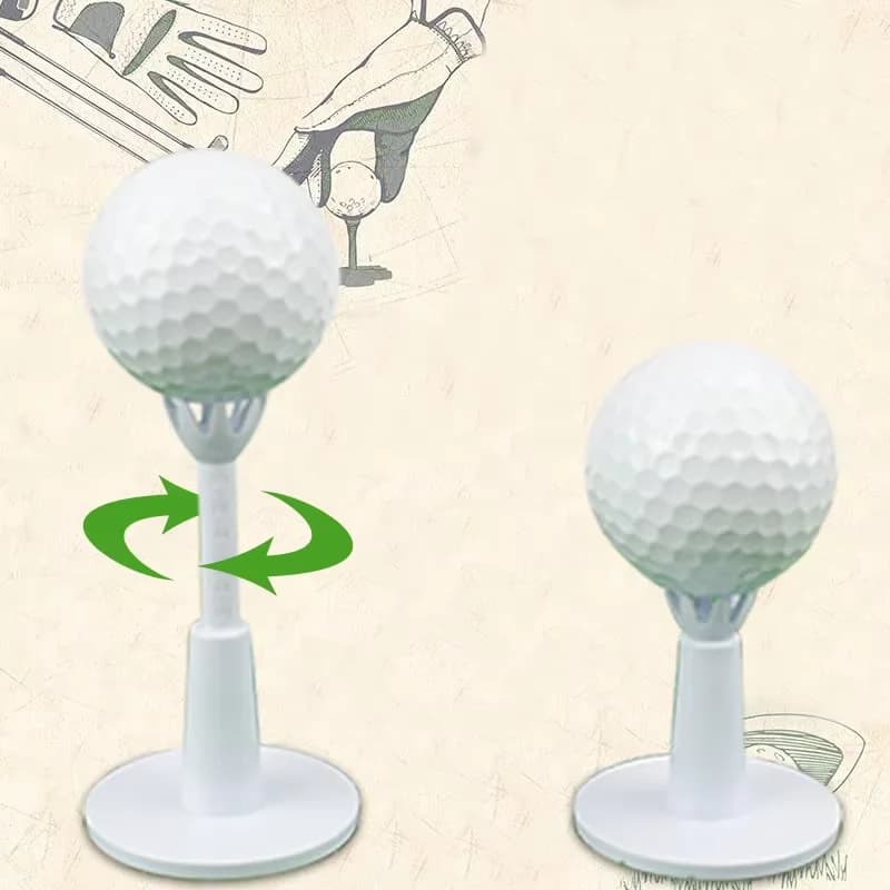 T-shirt da golf regolabili da 2 pezzi/pacco T-shirt da golf in plastica bianca T-shirt da pratica per golf Accessori da golf regalo