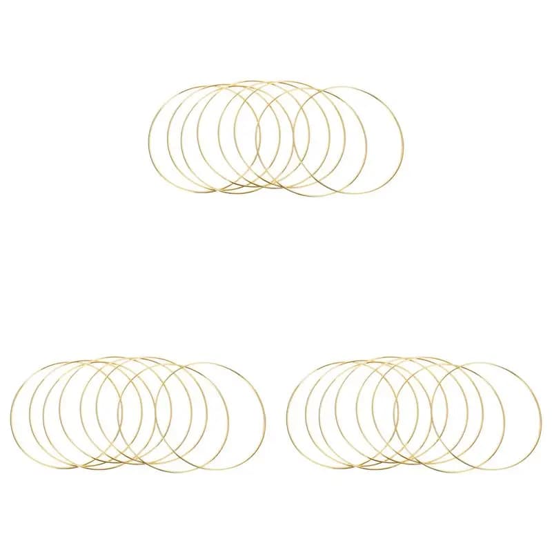 ABGG-24Pcs 8 Inches Dream Catcher Rings Metal Hoops Macrame Ring For Crafts And Dream Catcher Supplies, Gold