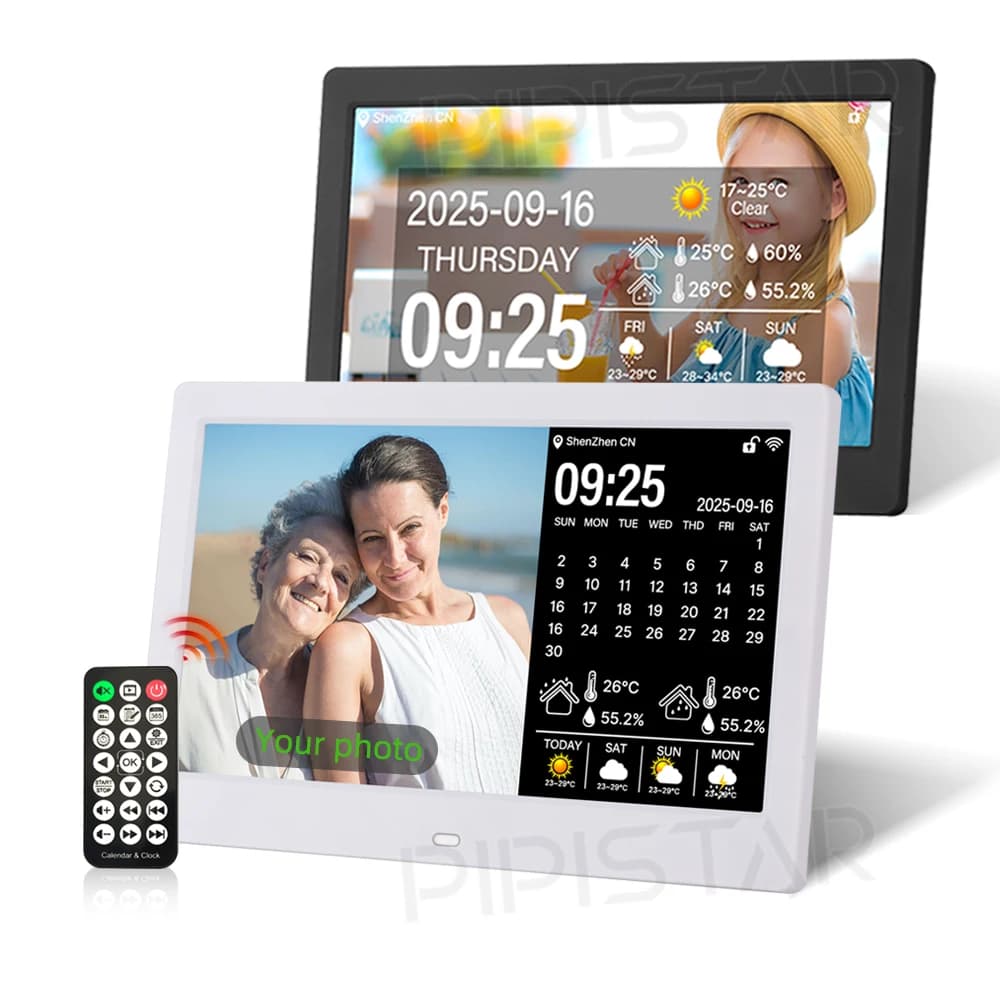 7/10.1 pollici nuovo calendario WiFi dementia sveglia data previsioni meteo orologio da tavolo intelligente cornice per foto digitale