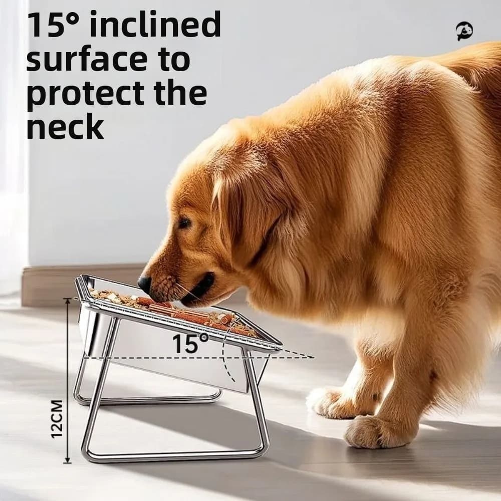 Protezione durevole per il collo Aumenta la ciotola per cibo per cani con supporto Alimentatore per animali domestici facile da pulire Ciotola per acqua per animali anti-ribaltamento Accessori per animali domestici