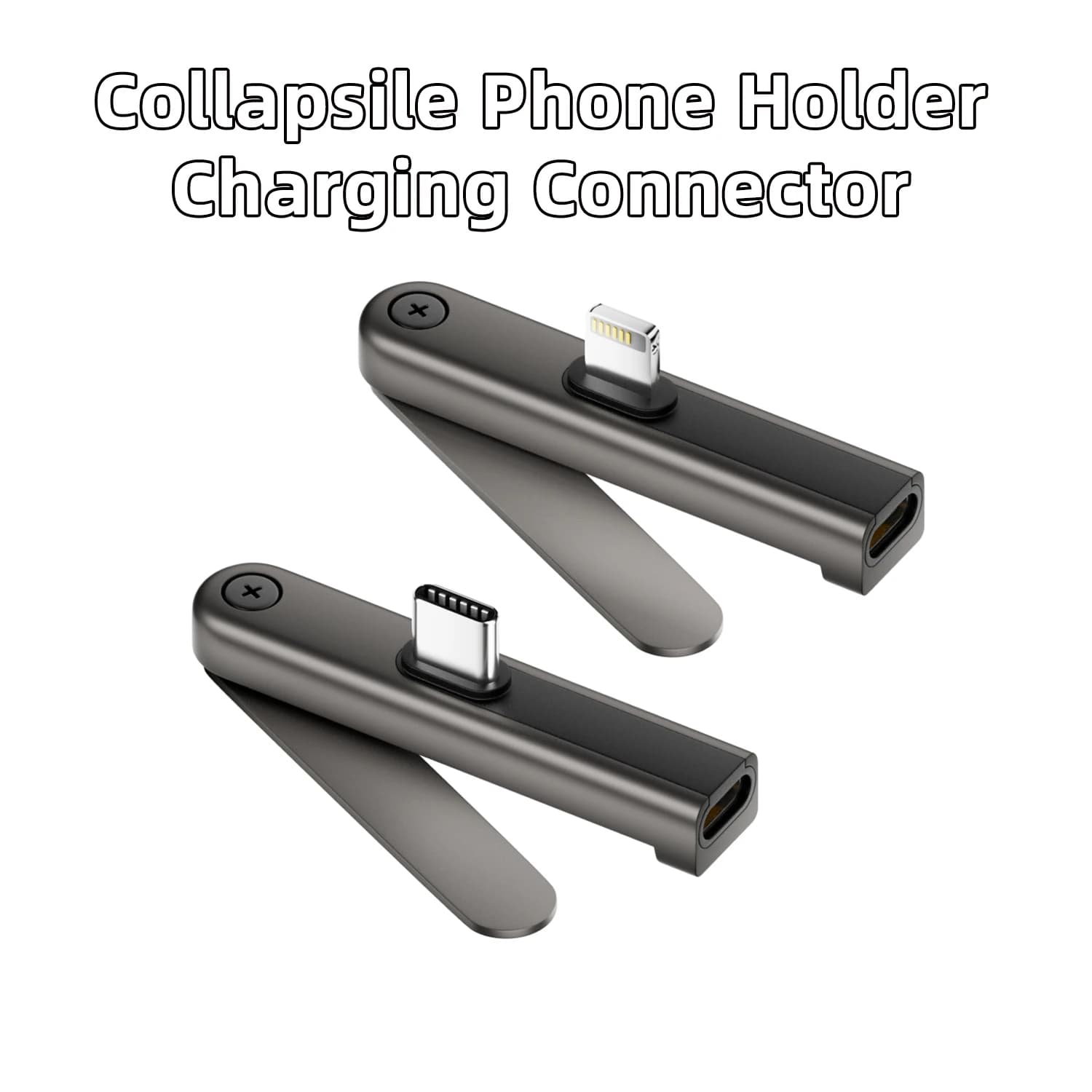 Lightening Cellphone Charging Bracket Adapter 60W 240W USB-C Built-in Stand Charger Converter Foldable Phone Holder for iPhone