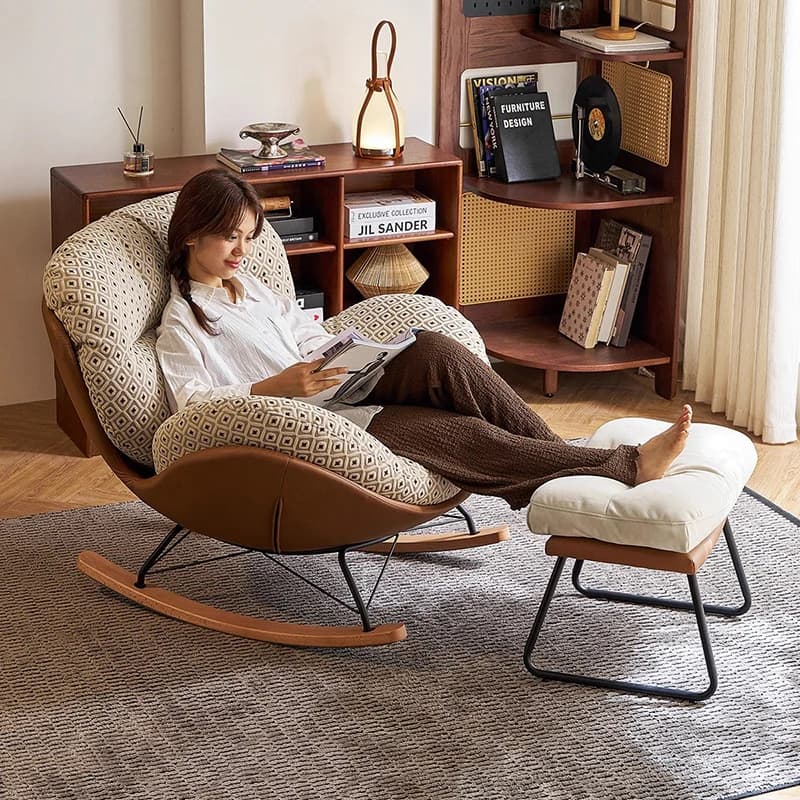 Sedie da soggiorno da gioco a dondolo Bracciolo mobile Camera da letto di lusso Sedie da soggiorno di design Mobili moderni in stile cinese Poltrona
