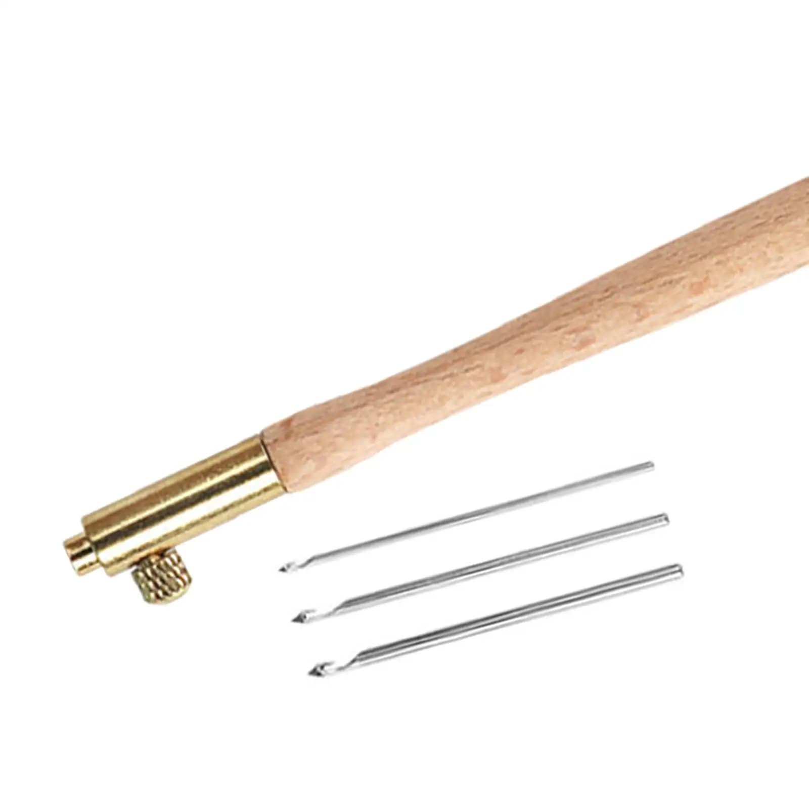 Embroidery Crochet Hook Set French Embroidery Beading Tool Punch Pen Stitching Tool With Thread Looping Tip And suitable for