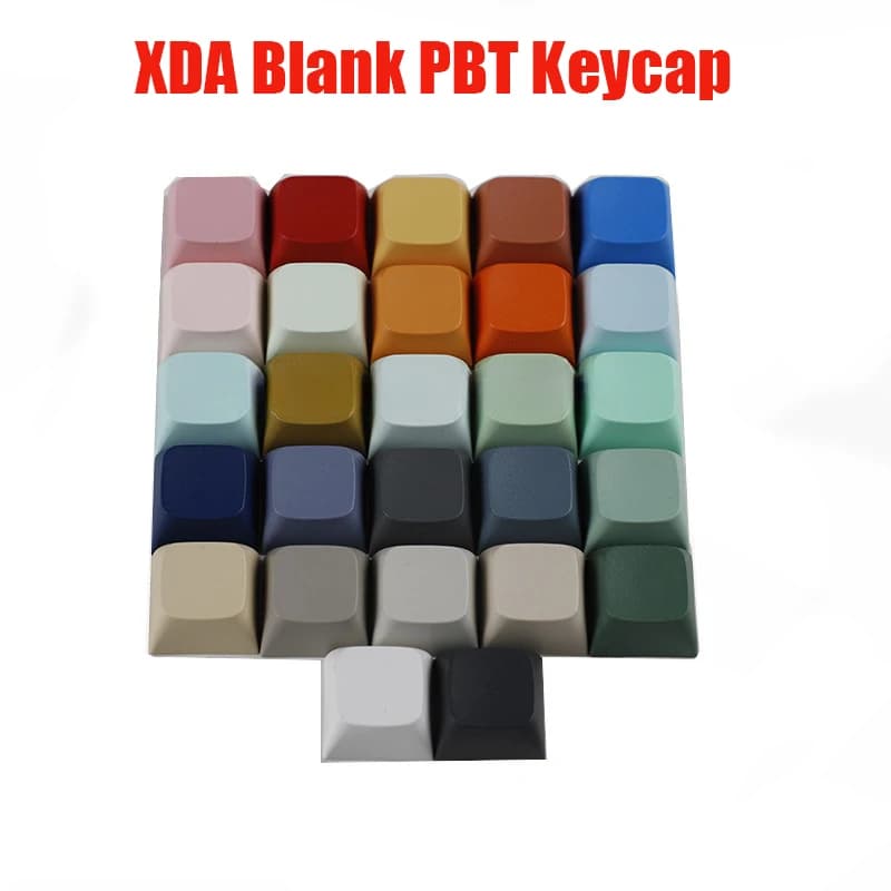 Nuovo XDA Print Blank 1U PBT Keycap tastiera meccanica Pure Mixed Color 1X custom DIY Gaming XDA Profile Key Caps bianco nero