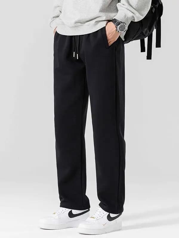 Men's Sports Trousers Soft with Belt, Mixed Polyester Cotton, Fashion Urban Style, Medium Life, Long, Ideal for the Mattutina Race