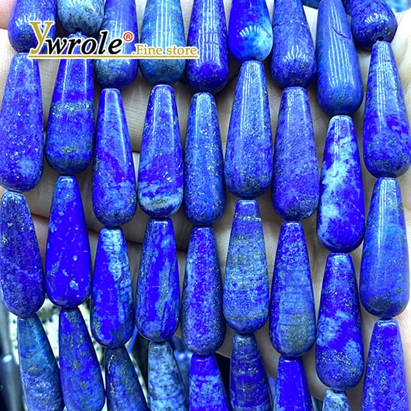 Goccia d'acqua 10x28MM Pietra naturale Lapislazzuli Branelli allentati del distanziatore per la creazione di gioielli Orecchini fai da te Bracciali Pendenti e ciondoli Accessori