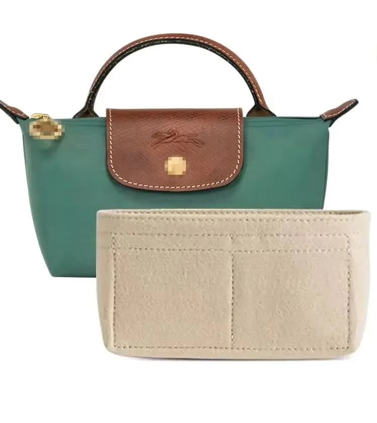 1 pcs multi pocket bags organizer for mini bag Longchamp storage bag lining bag felt bag insert lining bag