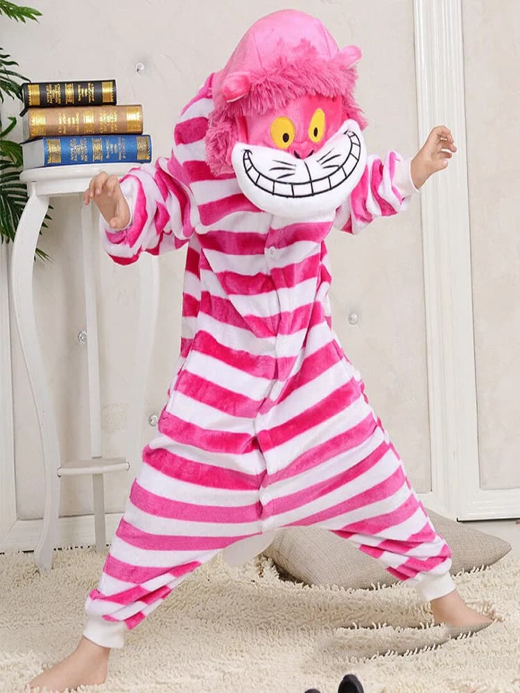 Pigiama intero Cheshire Cat Cartoon Flanella Abbigliamento per la casa per uomo e donna Abbigliamento per la casa autunnale e invernale per l'autunno e l'inverno