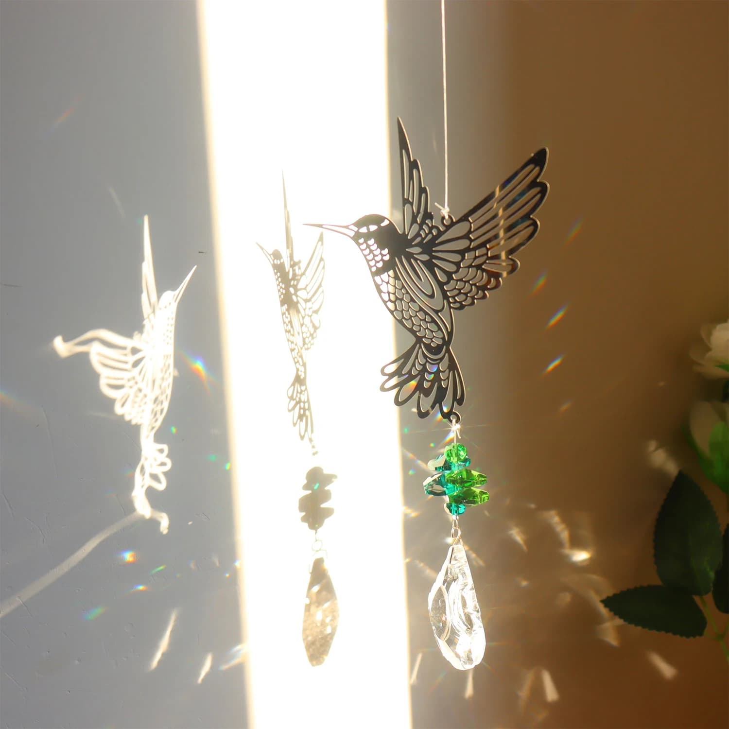 Crystal Suncatchers wind chimes Prisms Hanging Window Sun Catcher Garden Decor Indoor Rainbow Maker Ornament Prism Suncatchers