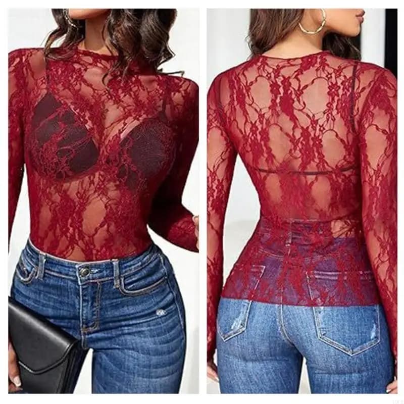 DONNE DEGLI FUNCHI NETTO MANICA LUNGA LUSCA MEGHT SLIT FIT COLORE SOLI