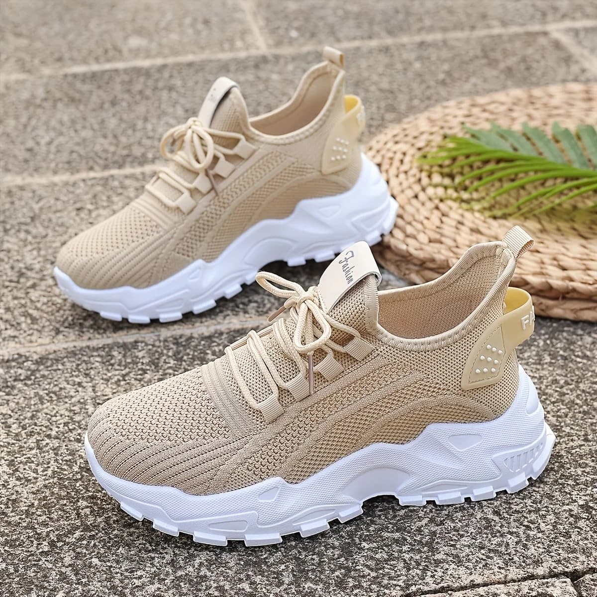 Sneakers Traspiranti in Maglia per Donne, Scarpe Sportive Casual Piatte, Scarpe Vulcanizzate Traspiranti