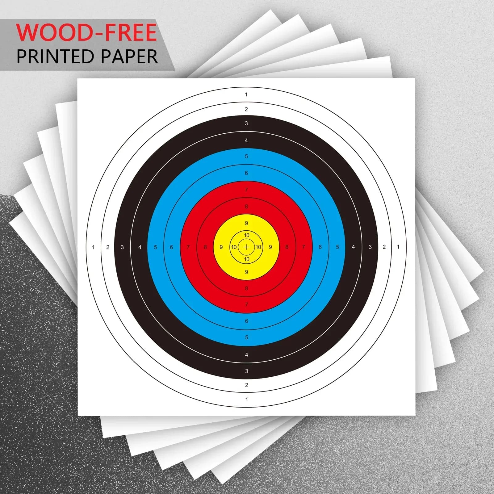 1AA 10pcs Profession Archery Targets Paper Face Bow Arrow Gauge Shooting Target Paper Traditional Shooting Accessories