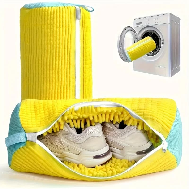 2 Bags Reusable for Washing Shoes, Resistant with Hinge, Anti-scratch, for Sneakers and Boots, Safes for Washer and Dryer